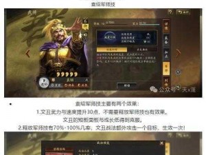 潮爆三国之文丑战力提升攻略：技能加点与技能深度分析