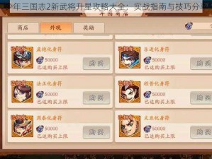 少年三国志2新武将升星攻略大全：实战指南与技巧分享