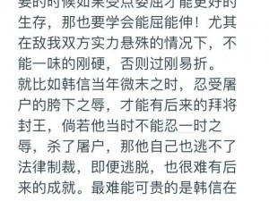 基于韩信打法攻略的实战分析：以智慧与勇气为双翼的战术探索