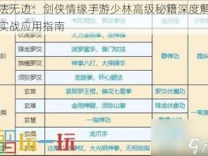 佛法无边：剑侠情缘手游少林高级秘籍深度解析与实战应用指南