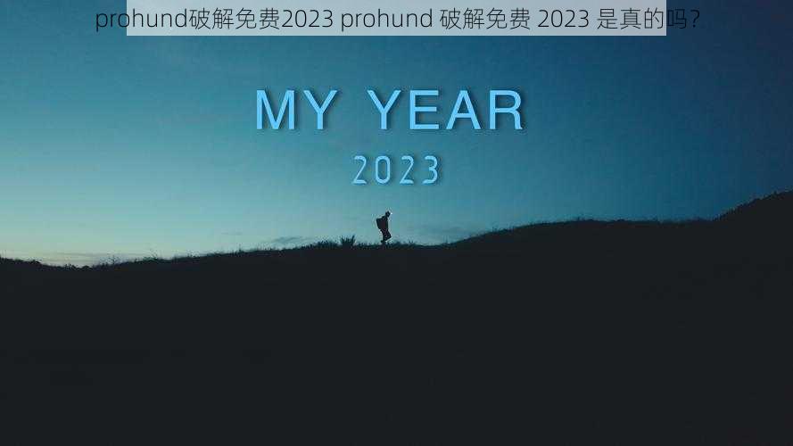 prohund破解免费2023 prohund 破解免费 2023 是真的吗？