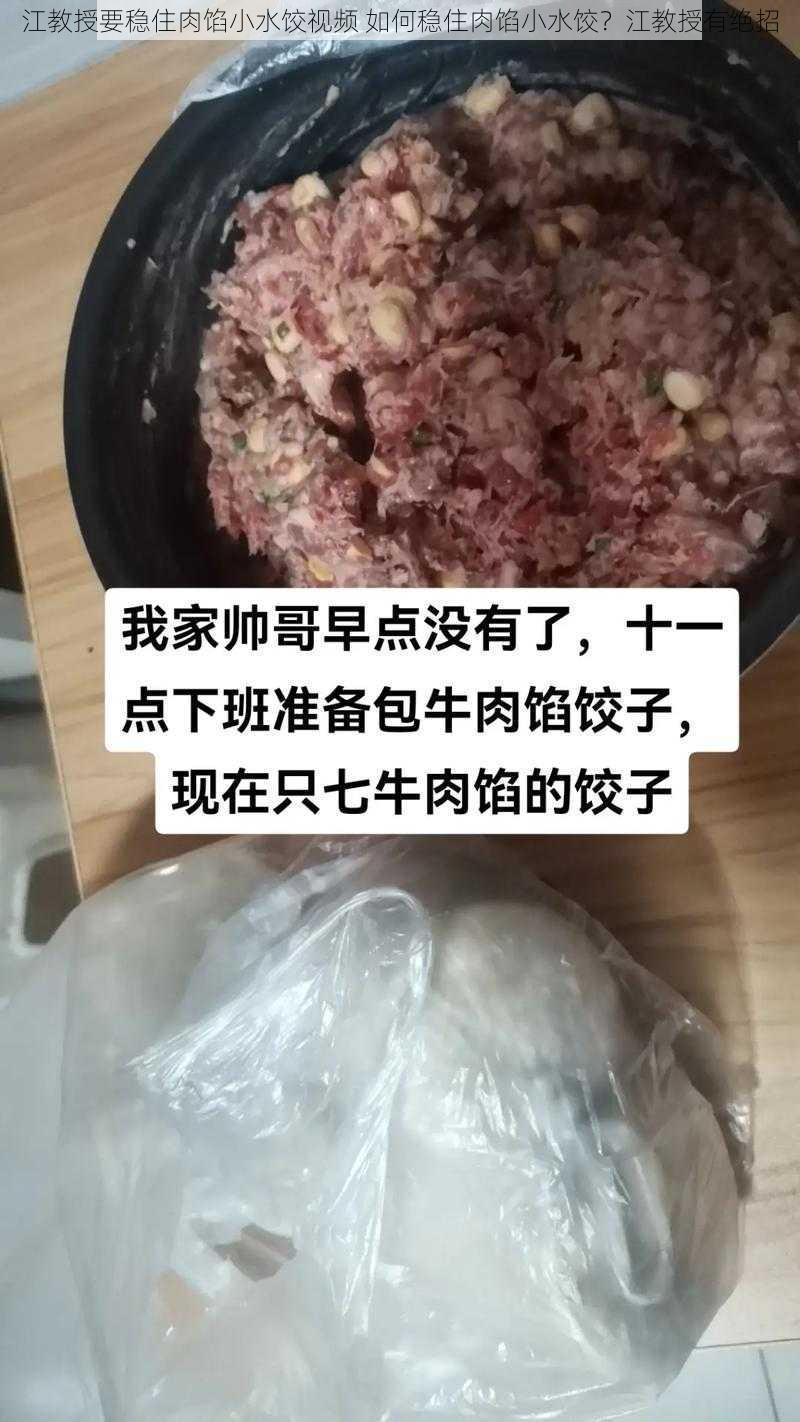 江教授要稳住肉馅小水饺视频 如何稳住肉馅小水饺？江教授有绝招