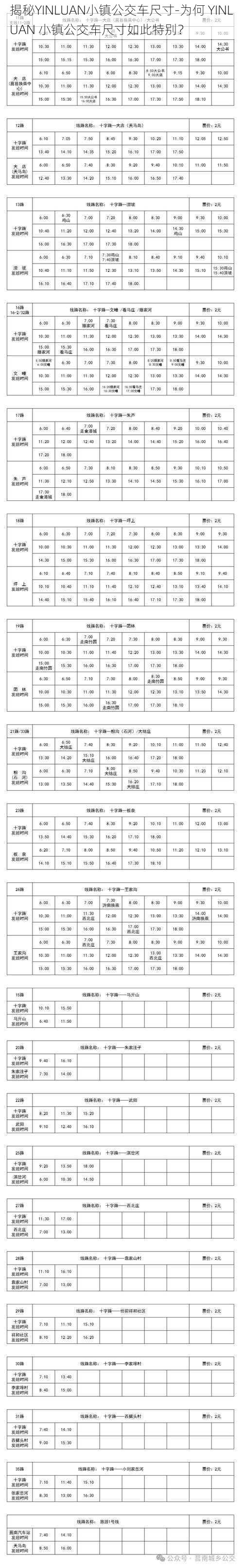 揭秘YINLUAN小镇公交车尺寸-为何 YINLUAN 小镇公交车尺寸如此特别？