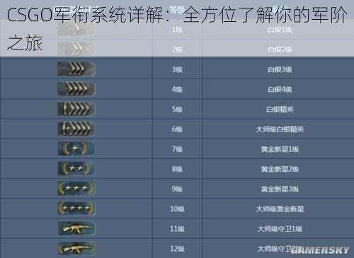 CSGO军衔系统详解：全方位了解你的军阶之旅