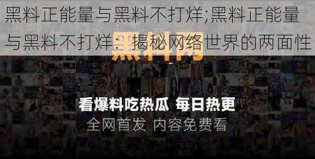 黑料正能量与黑料不打烊;黑料正能量与黑料不打烊：揭秘网络世界的两面性