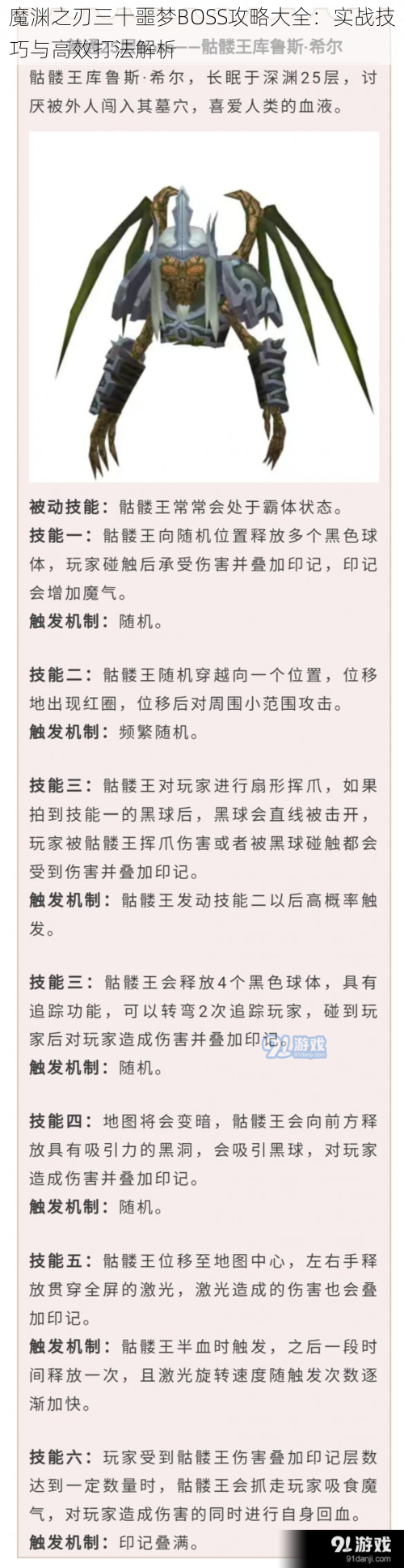 魔渊之刃三十噩梦BOSS攻略大全：实战技巧与高效打法解析