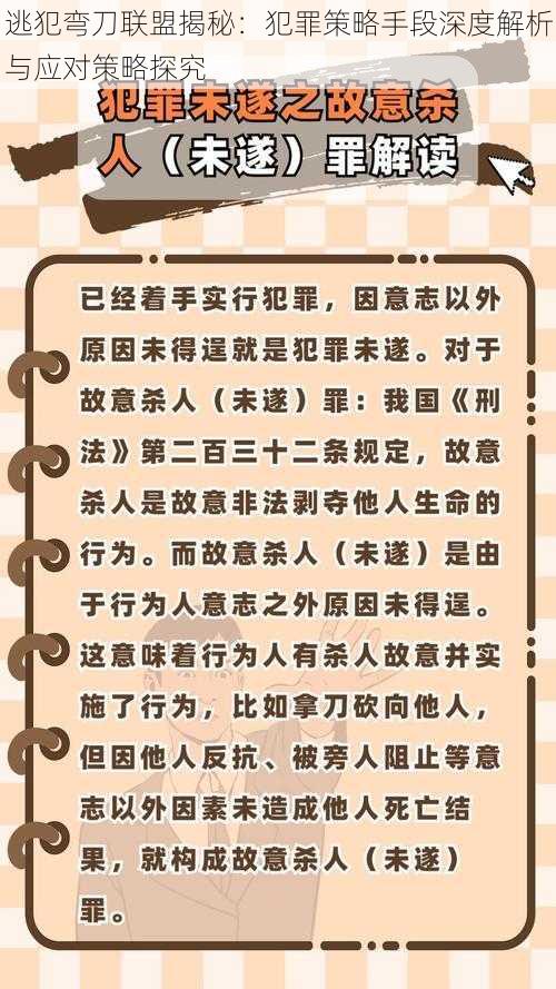 逃犯弯刀联盟揭秘：犯罪策略手段深度解析与应对策略探究