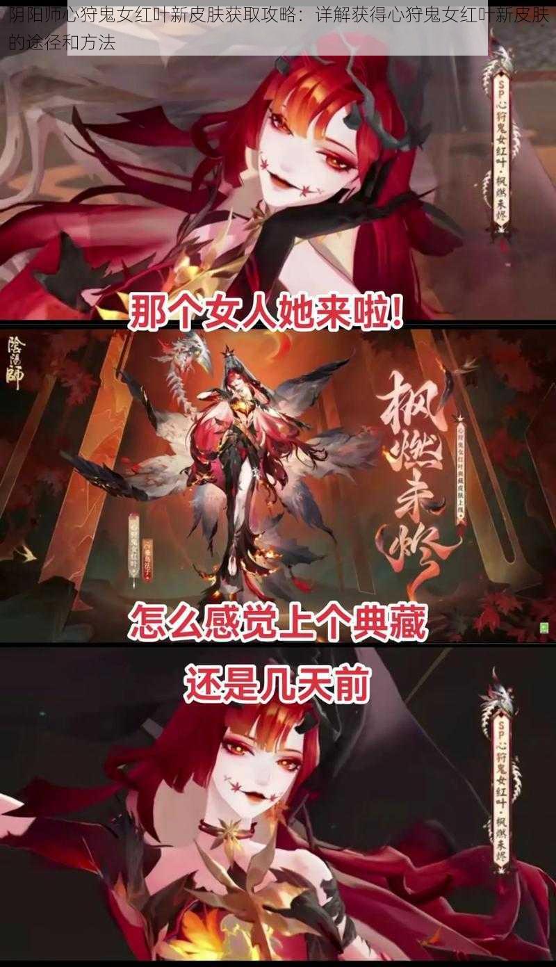 阴阳师心狩鬼女红叶新皮肤获取攻略：详解获得心狩鬼女红叶新皮肤的途径和方法